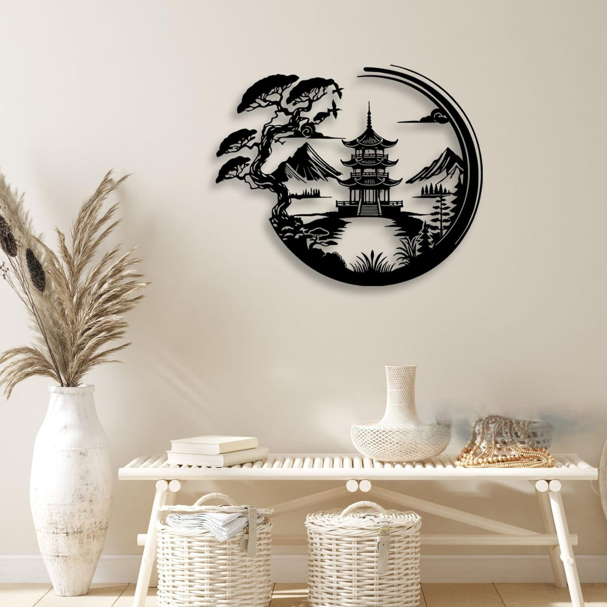 LIYOUYA art piece blends nature and tradition for home office vibes