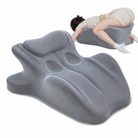 LizhSynergy ergonomic prone pillow supports spine alignment during face-down reading