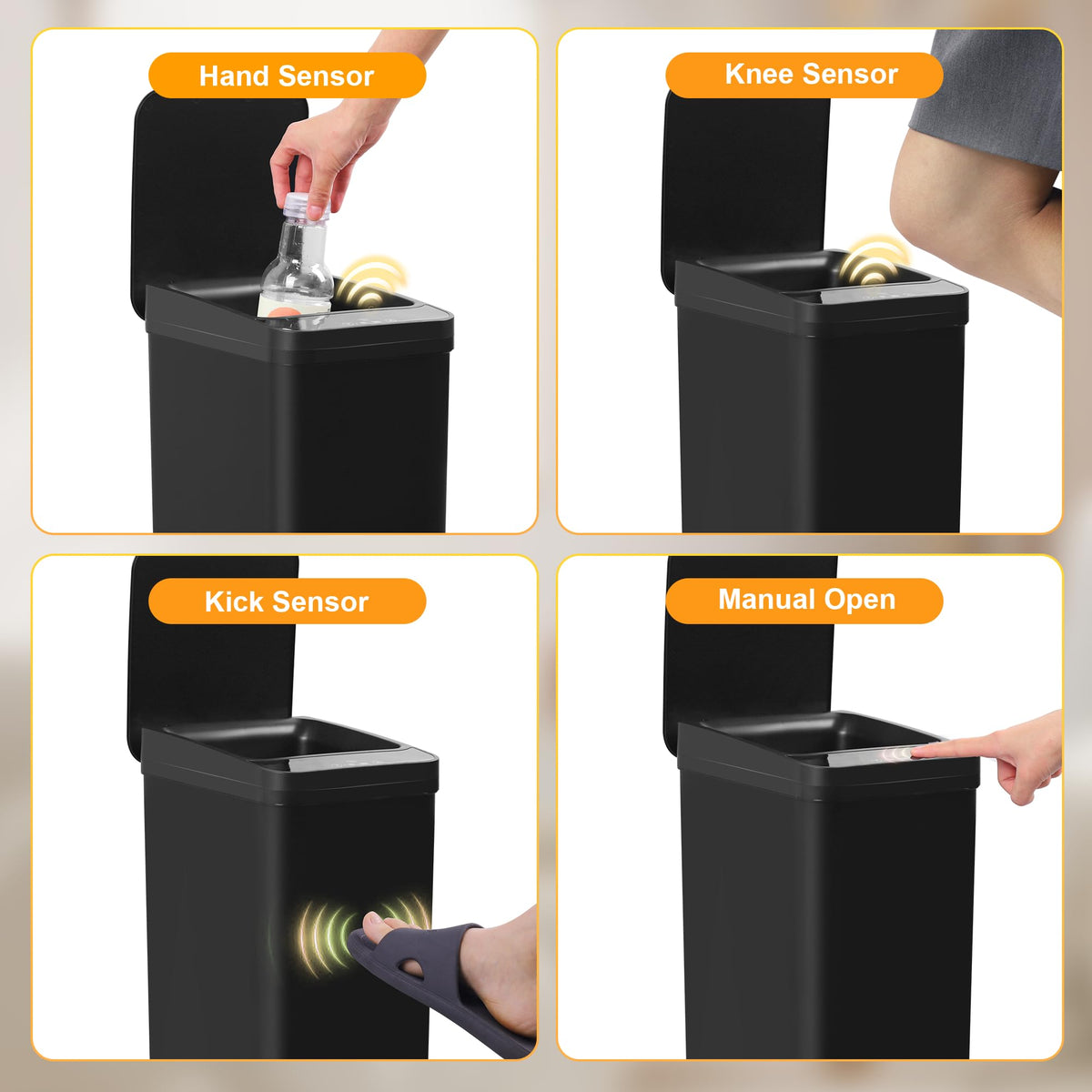 LJIACLEA sealed lid isolates odors for fresher rooms.