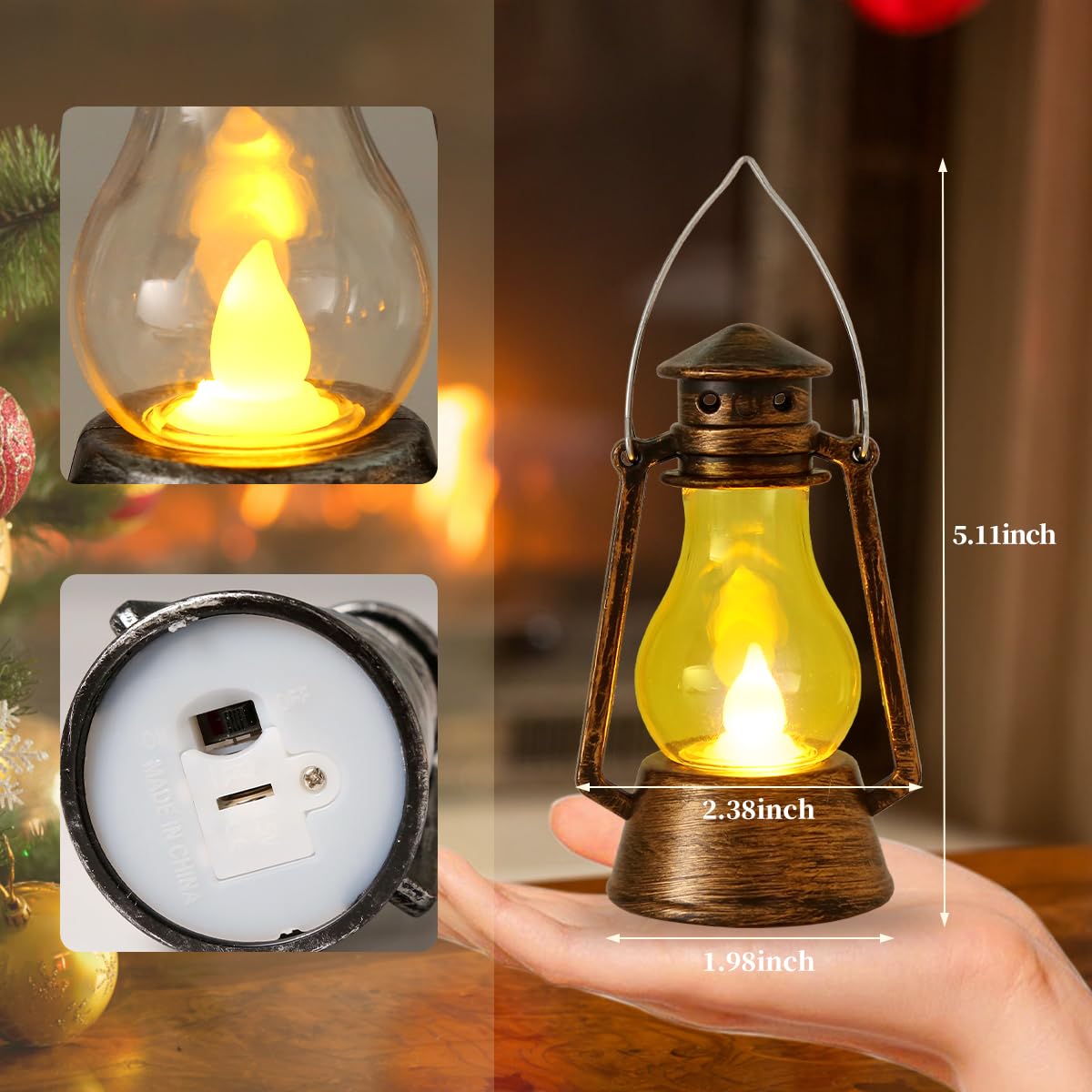 LJQizn vintage black metal lanterns glow softly for table centerpieces and cozy corners