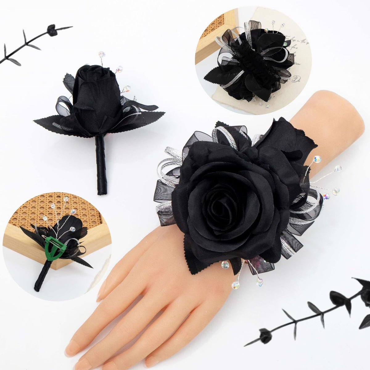 LKBK gift-ready set with durable artificial blooms.