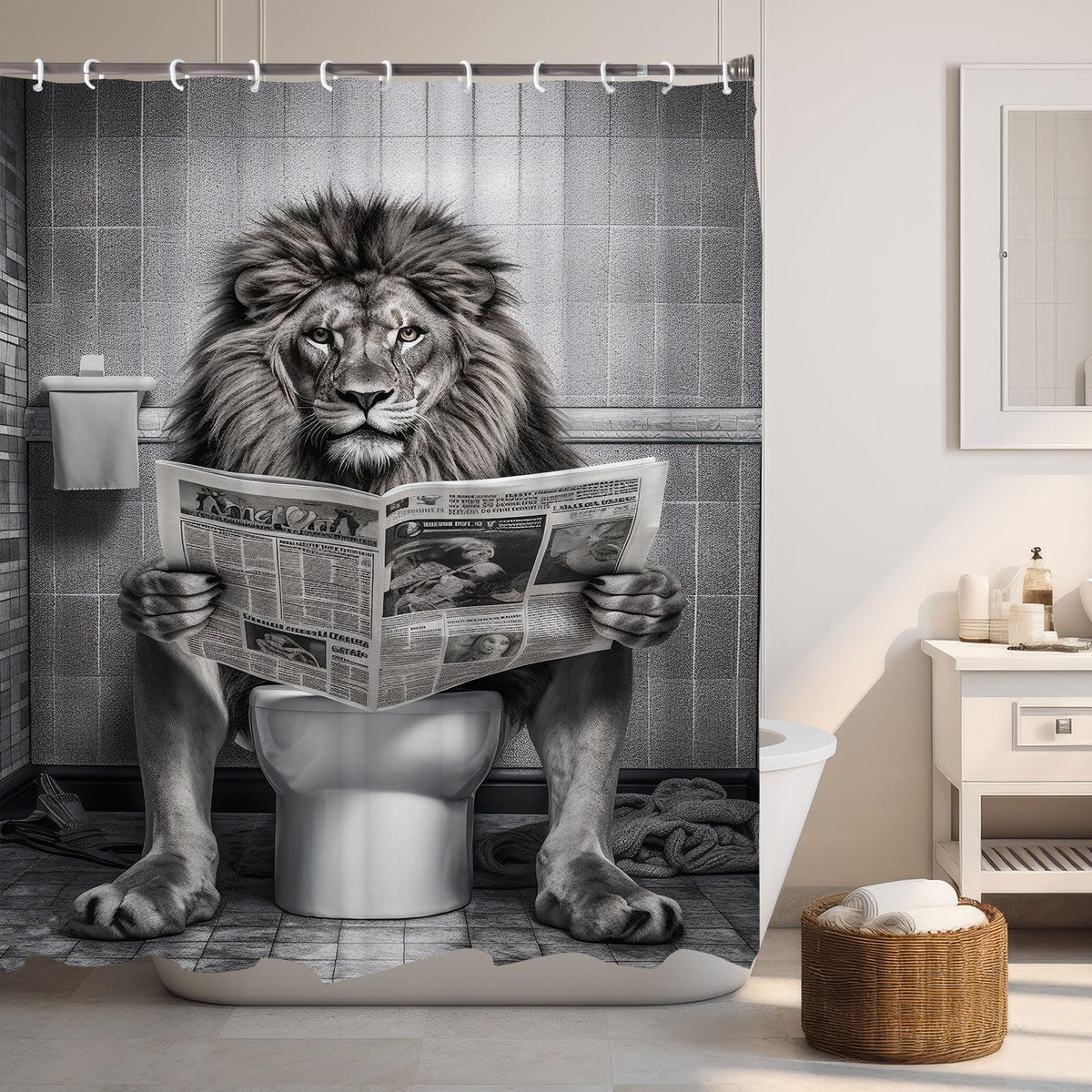 LKFBSC dorm and hotel bathroom curtain setup for shared spaces.