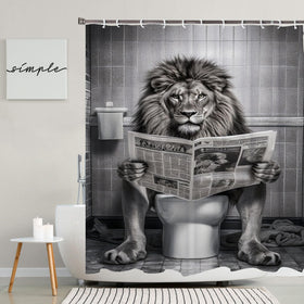 LKFBSC lion print bathroom decor idea for modern spaces.