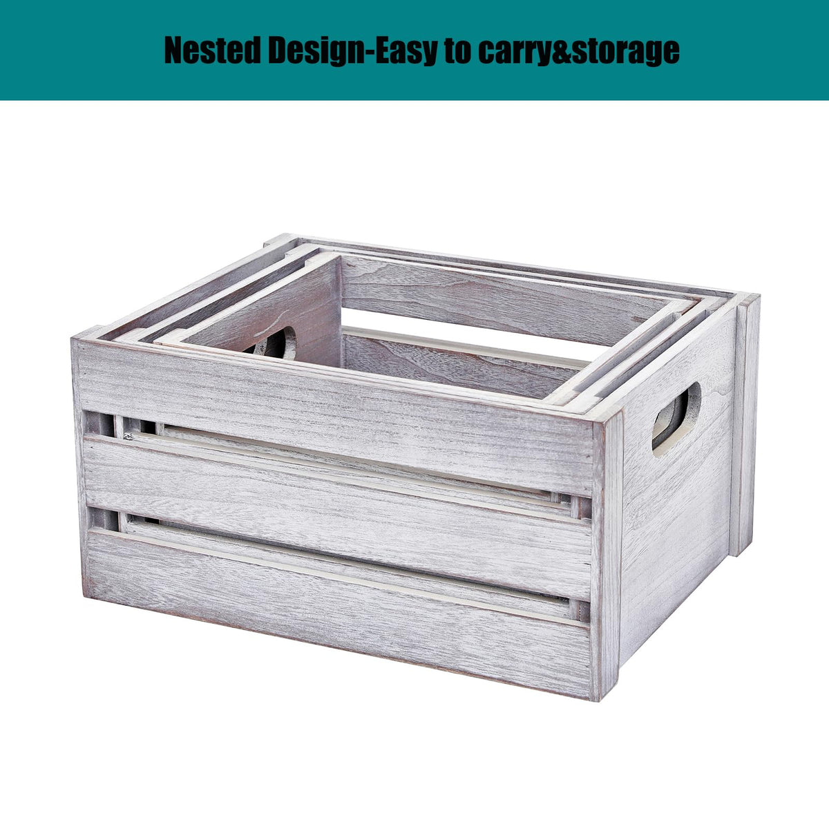 LKMANY crates used as wedding dessert and card display.