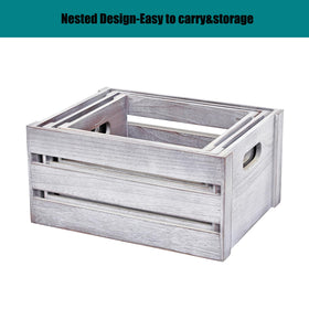 LKMANY crates used as wedding dessert and card display.