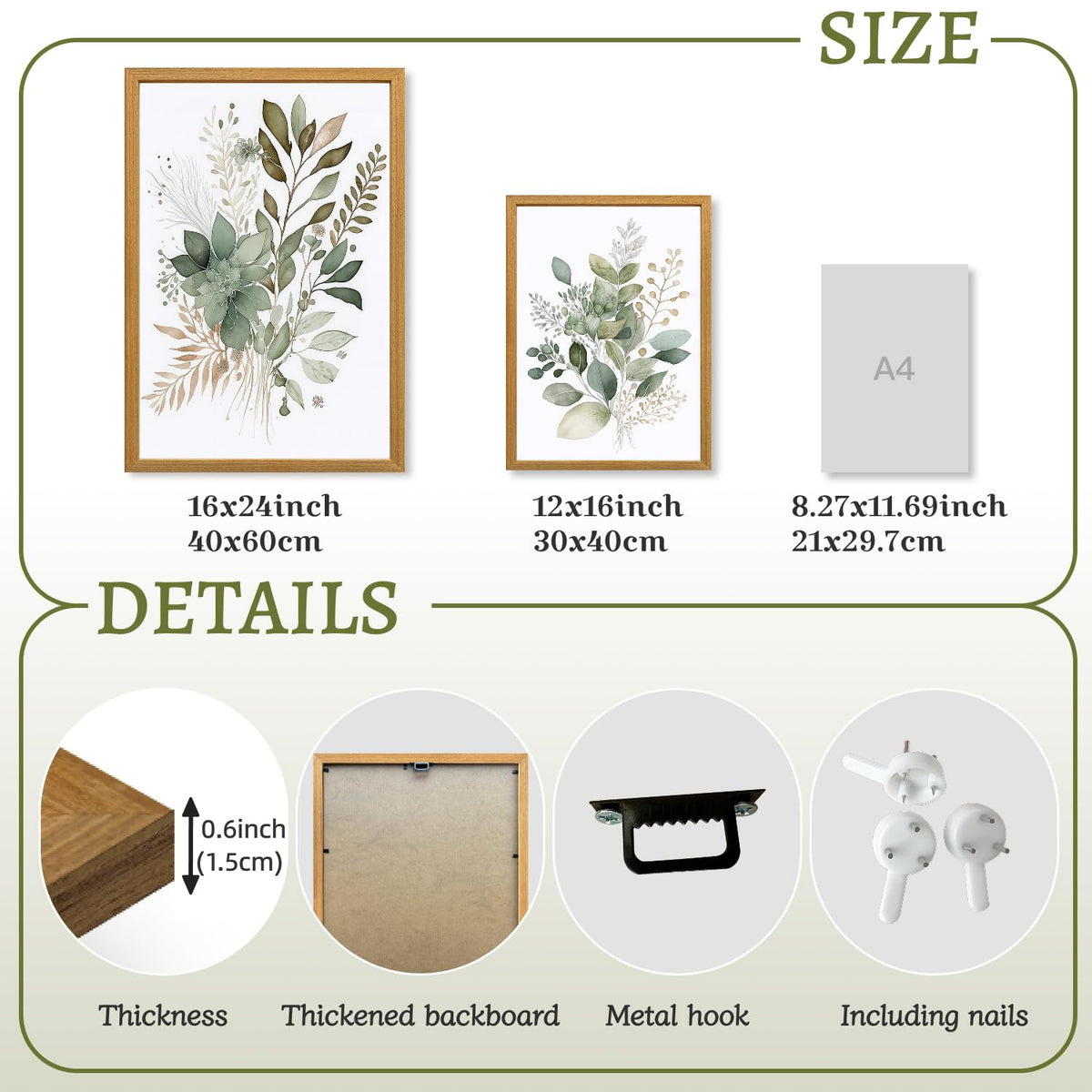 LLEEMPI gift-ready botanical wall art ideal housewarming or anniversary