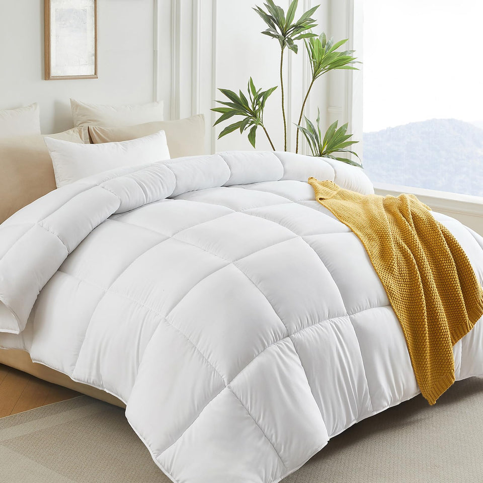 llovsoul all-season king comforter with breathable warmth for year-round sleep
