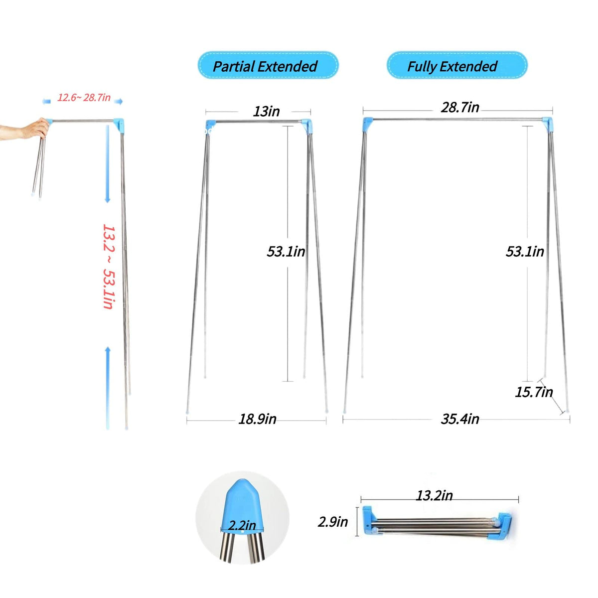 Lmaray compact folding rack inside a bag demonstrates lightweight portability