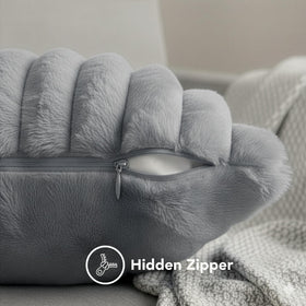 LMKLOP gray throw pillow cover on sofa demonstrates chic decor and versatile styling.