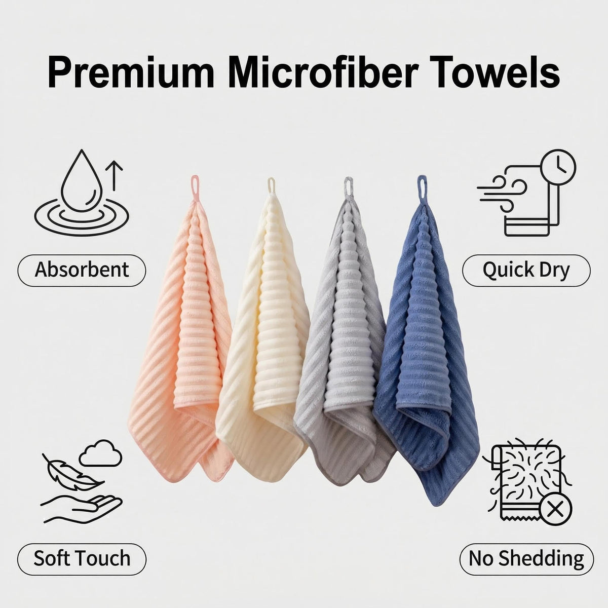 LMMINBZ beige towel offers neutral decor and strong absorption for daily tasks