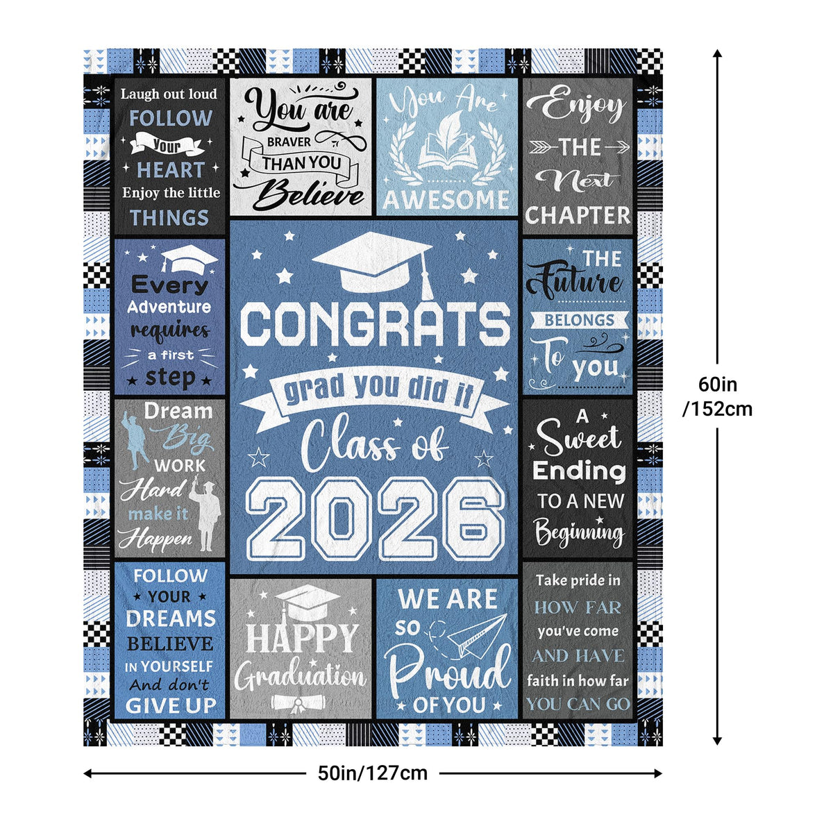 LNKRFRPA care label on blanket, machine washable for easy cleaning.