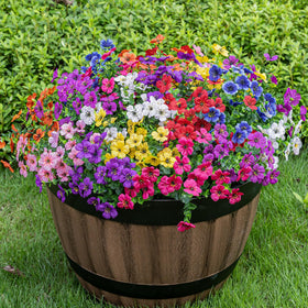 Lnoicy 20-bundle artificial flowers for outdoors add vibrant color with no watering.