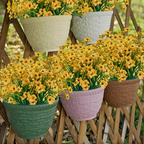 Lnoicy balcony yellow artificial flowers designed for durable outdoor decor