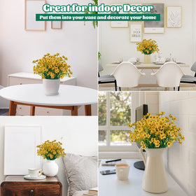Lnoicy Windowsill yellow artificial flowers for effortless indoor decor