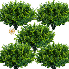 Lnoicy boxwood shrubs bundle closeup—durable UV-resistant leaves for outdoor use