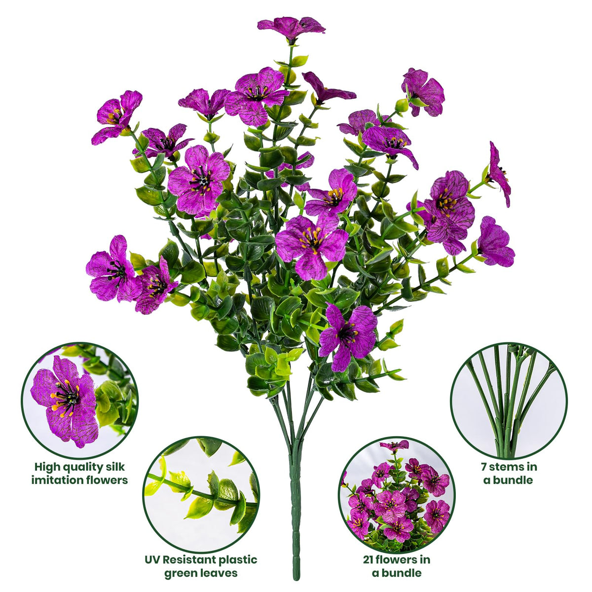 Lnoicy nine-color flower set brightens patios without watering or pruning.