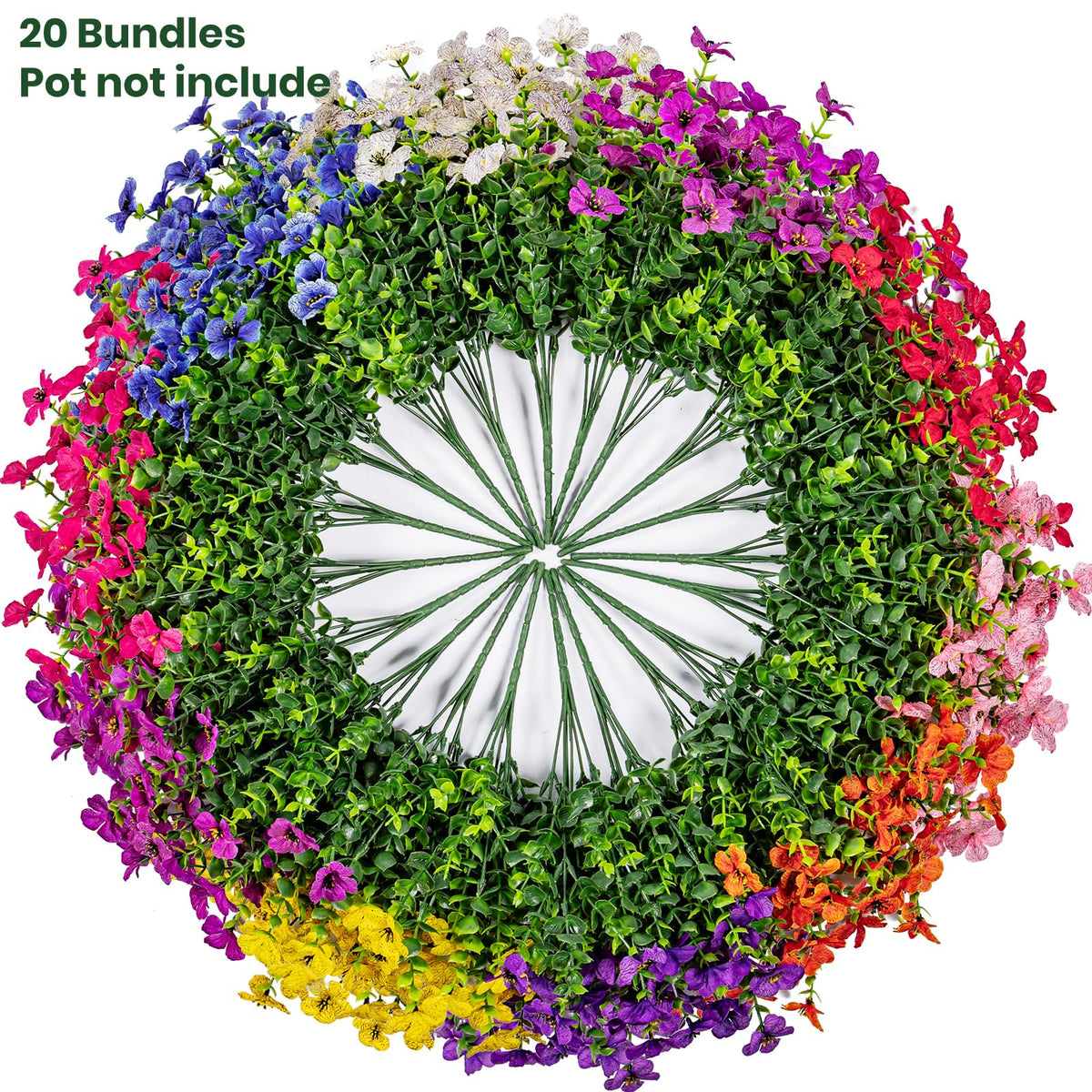 Lnoicy UV-resistant outdoor flowers resist sun fade for lasting decor.