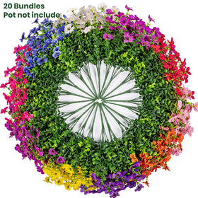Lnoicy UV-resistant outdoor flowers resist sun fade for lasting decor.