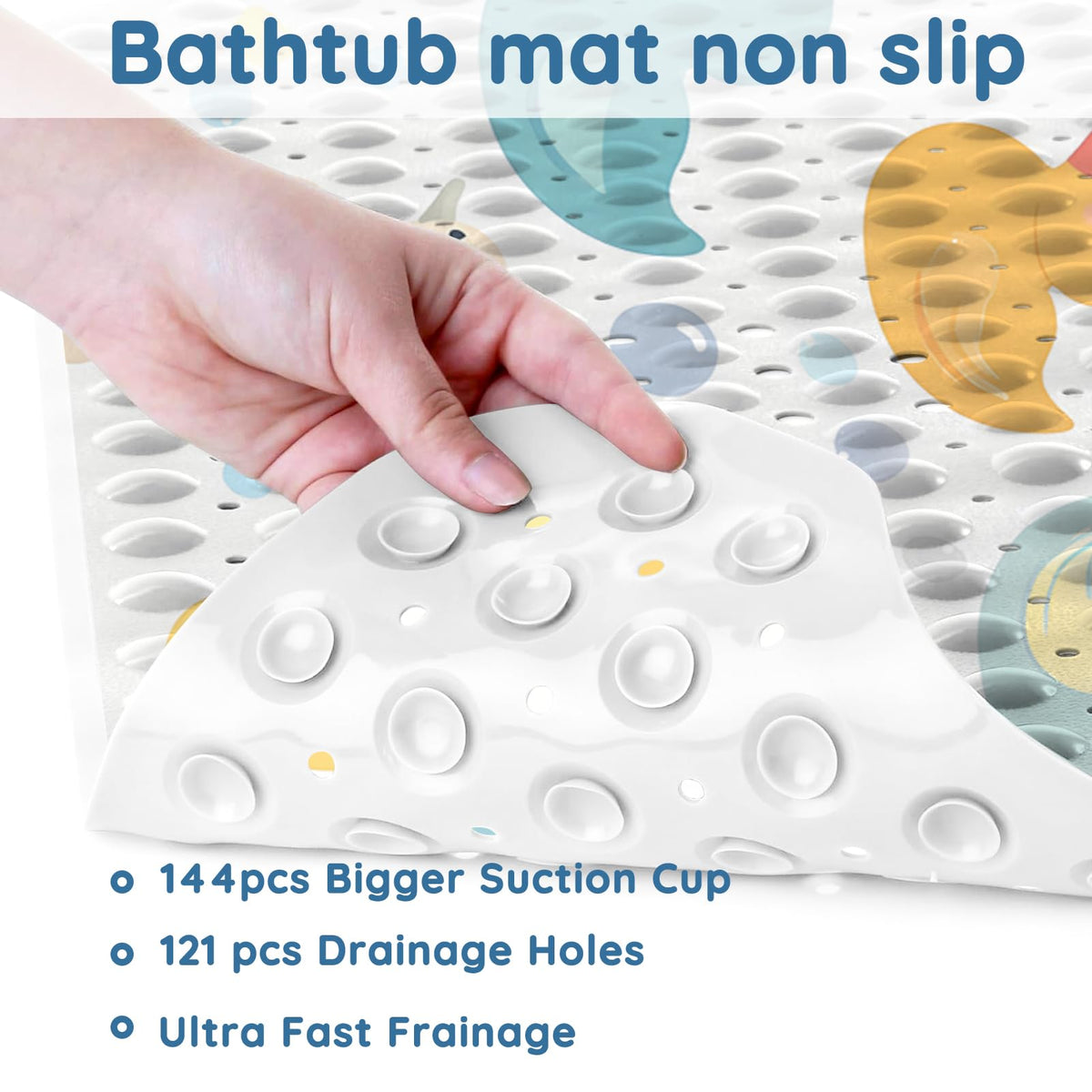 Lnond bath mat is machine washable for easy cleanup