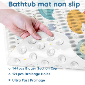 Lnond bath mat is machine washable for easy cleanup