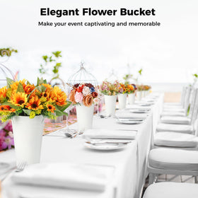 Lnrueg six-pack white vases arranged for coordinated events