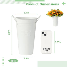 Lnrueg 9.8-inch vase capacity shown with dried and fresh florals