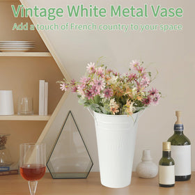 Lnrueg rust-proof galvanized vase highlighting durable farmhouse appeal
