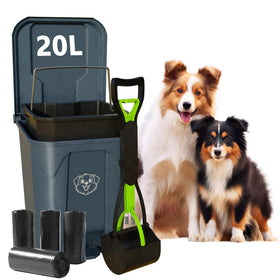 LNYBJS Outdoors Pet Waste Station with secure lid reduces odors.