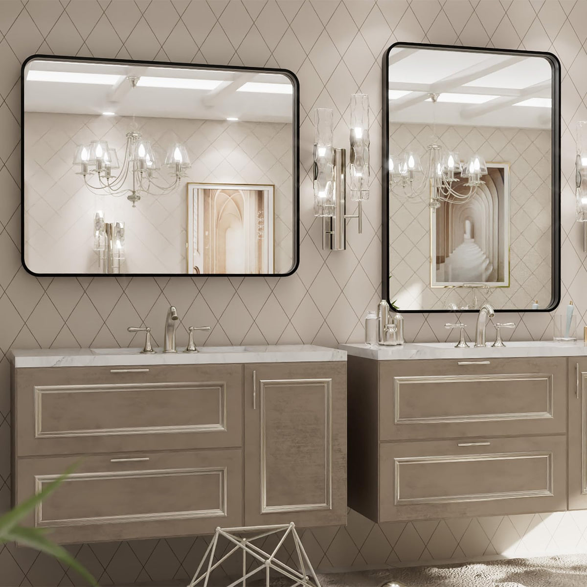 LOAAO anti-rust aluminum frame highlights durability in busy bathrooms