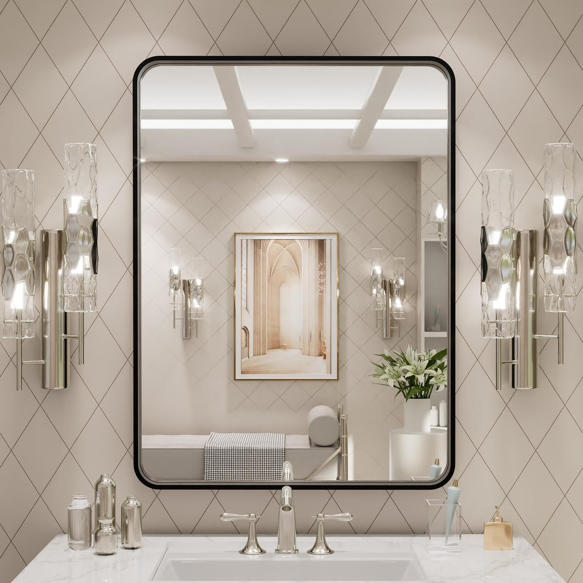 LOAAO wide decor fit for bathroom, vanity, and living areas