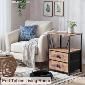 LOAKEKEL charging station on nightstand includes USB and Type-C for multiple devices.