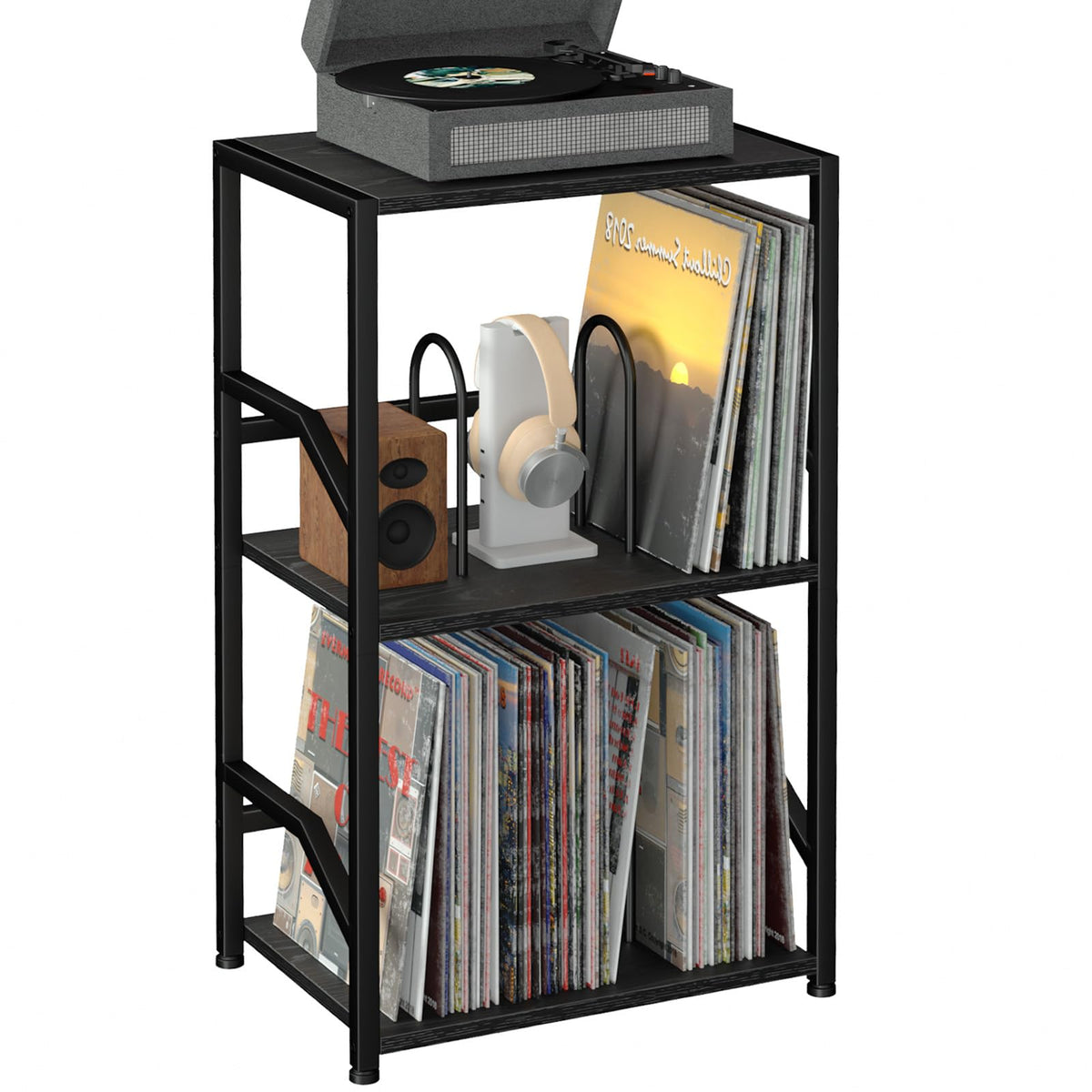LOAKEKEL durable steel and particleboard construction supports daily spins