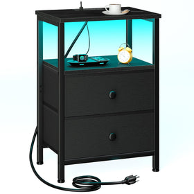 LOAKEKEL LED nightstand with light strip for effortless midnight visibility