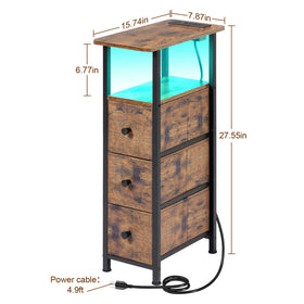LOAKEKEL LED night light providing ambient glow beside the bed