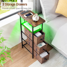 LOAKEKEL open shelf and 3-drawer storage keeps remotes organized