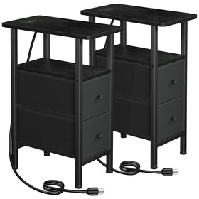 LOAKEKEL Narrow Nightstand top shelf saves space in tight rooms