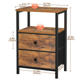 LOAKEKEL Night Stand Set 2 symmetrical layout complements a balanced bedroom.