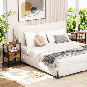 LOAKEKEL nightstand adjustable feet stabilize on uneven floors and protect surfaces