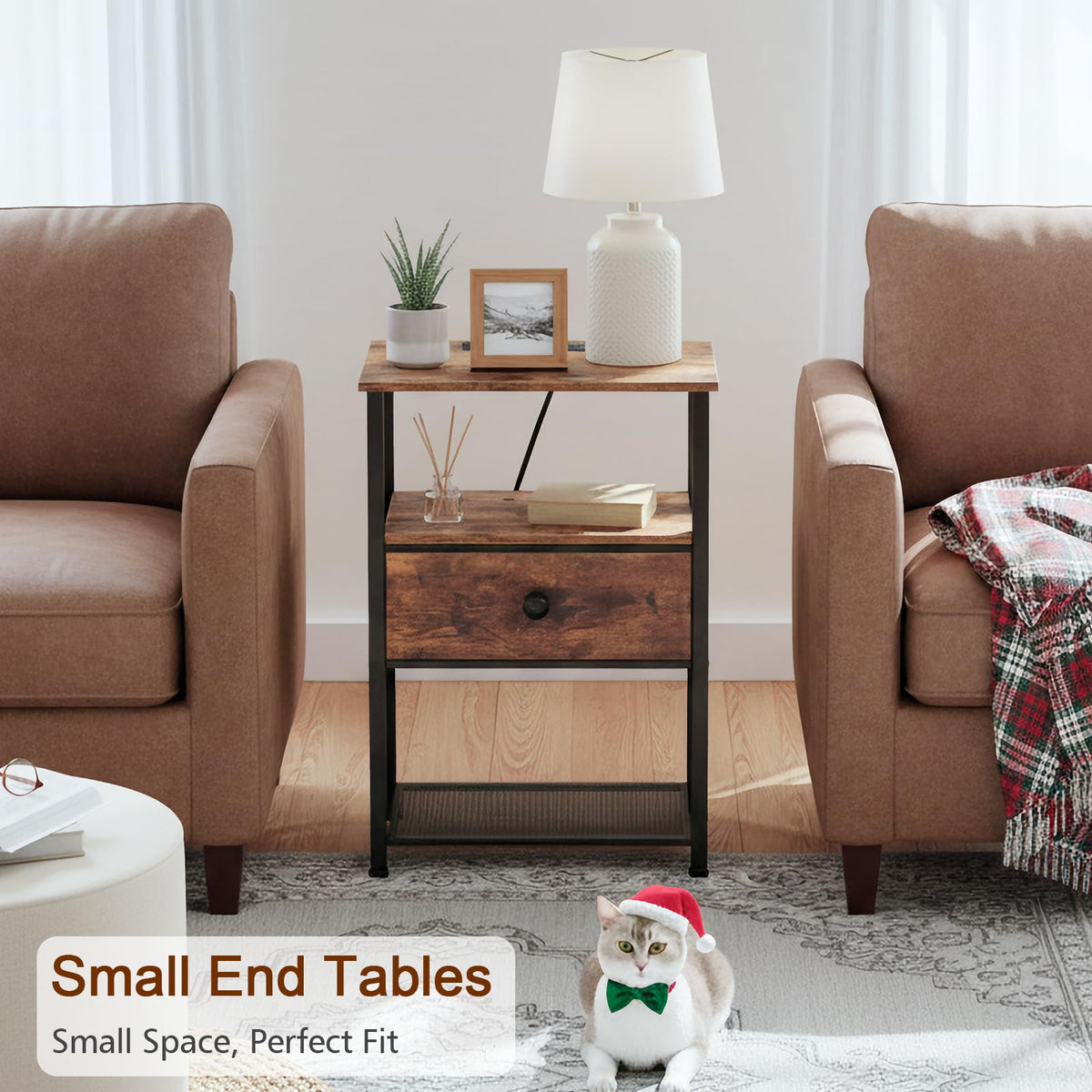 LOAKEKEL easy assembly guide for a quick setup of the nightstands.