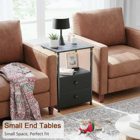 LOAKEKEL nightstand easy to assemble with numbered parts and included tools