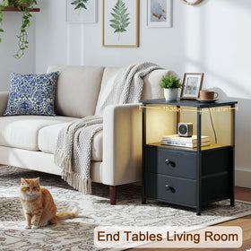 LOAKEKEL nightstand frame built from particle board and carbon metal