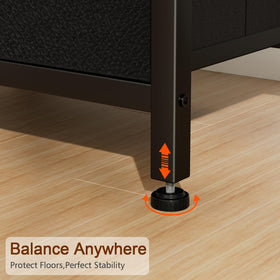 LOAKEKEL slim nightstand fits a narrow bedroom space beside the bed.