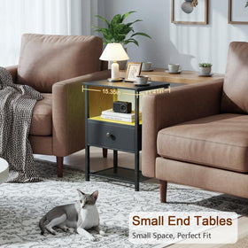 LOAKEKEL nightstand set features lightweight, easy to move design