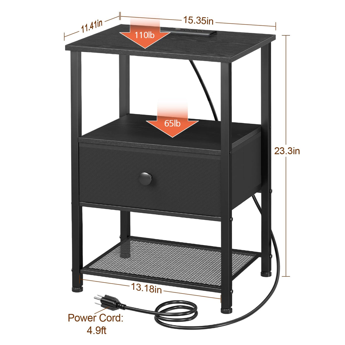 LOAKEKEL open compartments organize daily essentials within reach