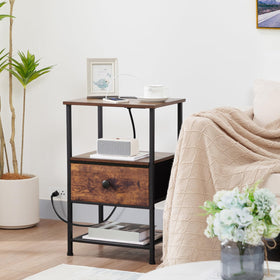 LOAKEKEL top panel displaying decor items on the nightstand.
