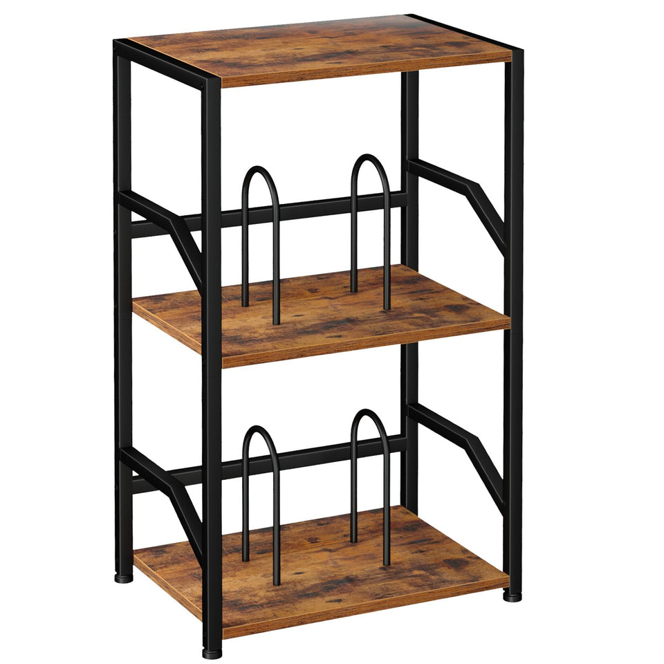 LOAKEKEL Record Player Stand top desk area for quick vinyl spins