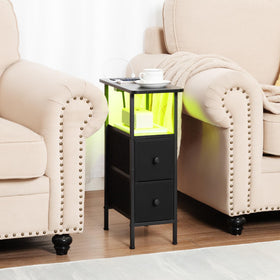 LOAKEKEL side table image showing easy assembly and clean lines
