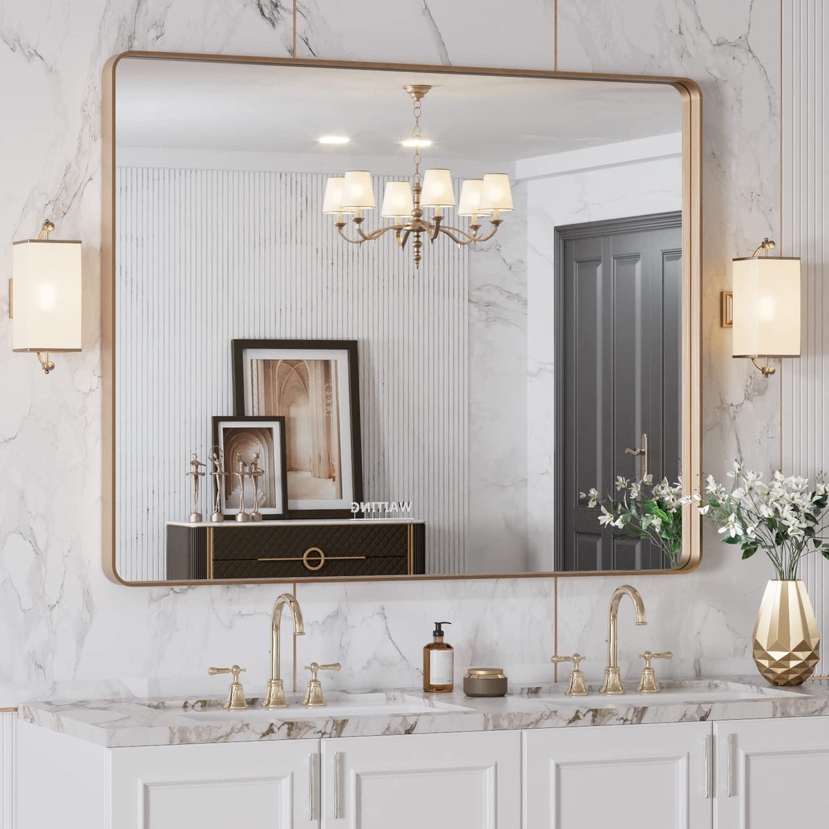 LOAAO anti-rust aluminum frame for durable bathroom mounting