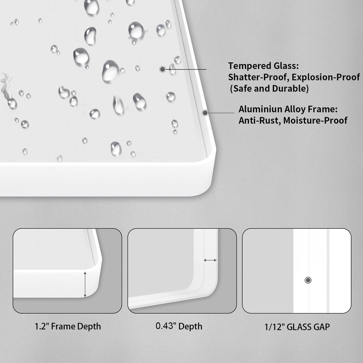 LOAAO two Z-bar hanging brackets provide secure, easy wall mounting.