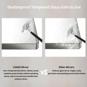 Versatile bathroom vanity mirror suitable for multiple room applications